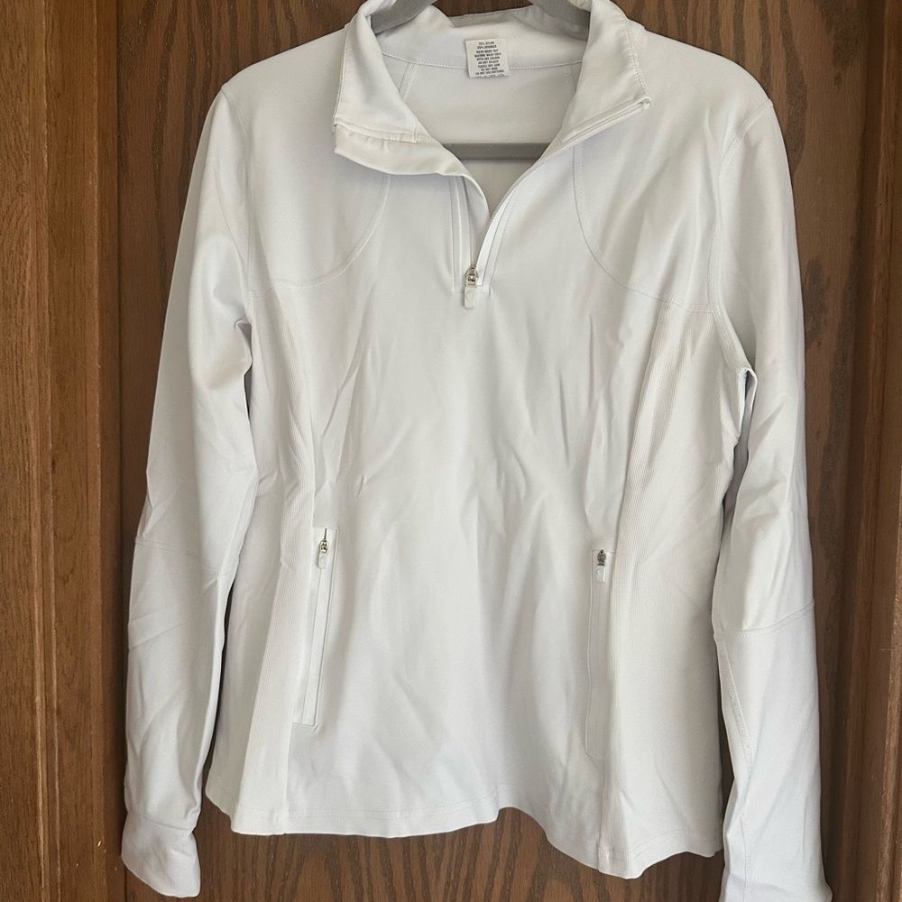 ZYIA Active White Quarter Zip
